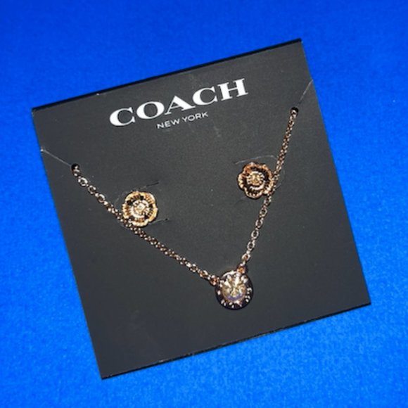 Coach earrings and necklace set - Picture 1 of 6